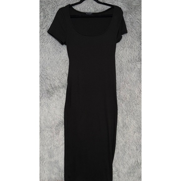 See You Monday Dresses & Skirts - SEE‎ YOU MONDAY Black Ribbed Short Sleeve Maxi Dress Los Angeles Womens
